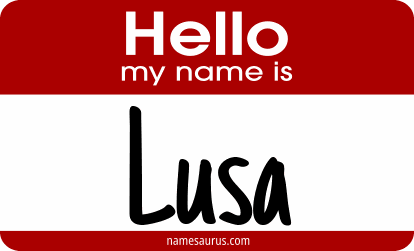Hello my name is Lusa png download