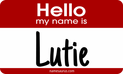 Hello my name is Lutie png download