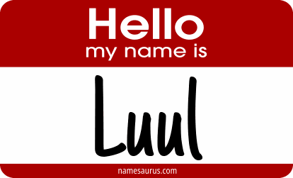 Hello my name is Luul png download