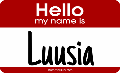 Hello my name is Luusia png download