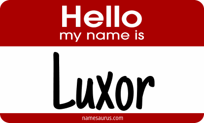 Hello my name is Luxor png download
