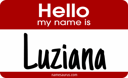 Hello my name is Luziana png download
