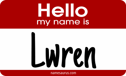 Hello my name is Lwren png download