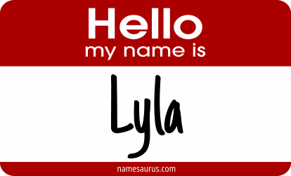 Hello my name is Lyla png download