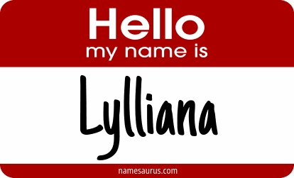 Hello my name is Lylliana png download