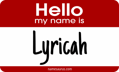 Hello my name is Lyricah png download