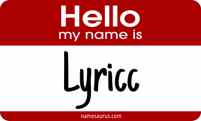 Hello my name is Lyricc png download