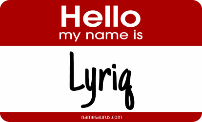 Hello my name is Lyriq png download