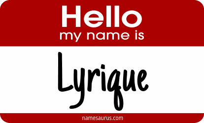 Hello my name is Lyrique png download