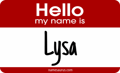 Hello my name is Lysa png download