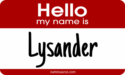 Hello my name is Lysander png download