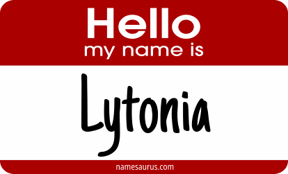 Hello my name is Lytonia png download
