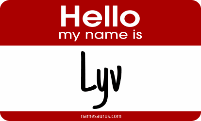 Hello my name is Lyv png download