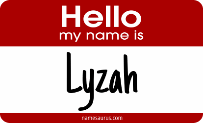 Hello my name is Lyzah png download