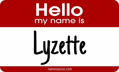 Hello my name is Lyzette png download