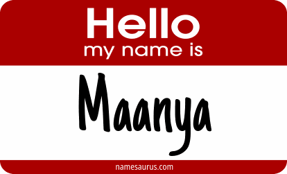 Hello my name is Maanya png download