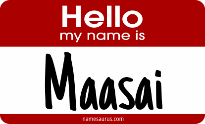 Hello my name is Maasai png download