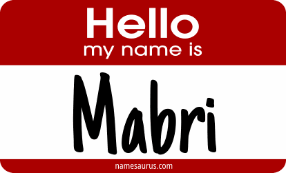 Hello my name is Mabri png download