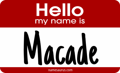 Hello my name is Macade png download
