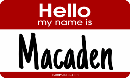 Hello my name is Macaden png download