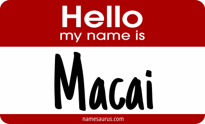 Hello my name is Macai png download