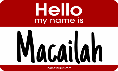 Hello my name is Macailah png download