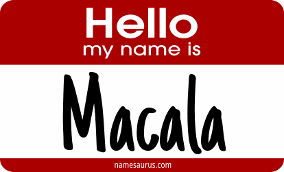Hello my name is Macala png download