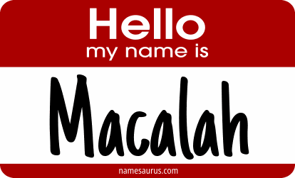 Hello my name is Macalah png download