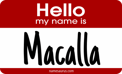 Hello my name is Macalla png download