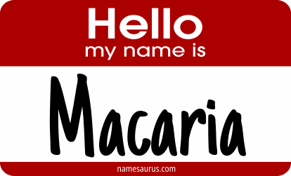 Hello my name is Macaria png download