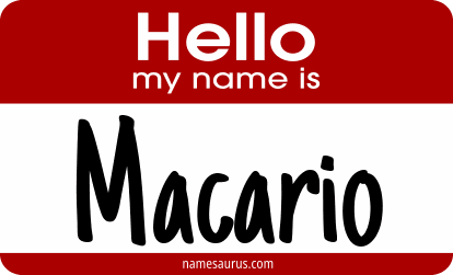 Hello my name is Macario png download