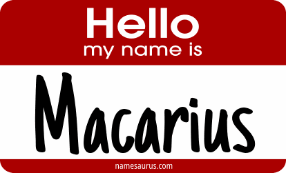 Hello my name is Macarius png download