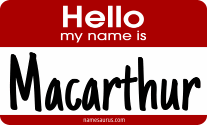 Hello my name is Macarthur png download