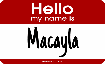 Hello my name is Macayla png download