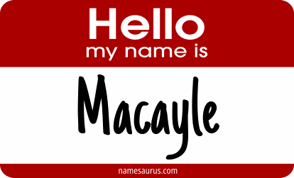 Hello my name is Macayle png download