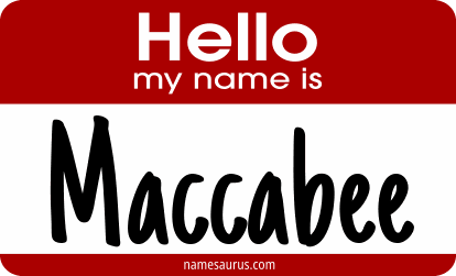 Hello my name is Maccabee png download