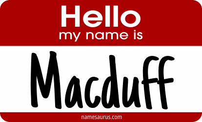 Hello my name is Macduff png download
