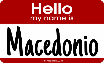 Hello my name is Macedonio png download