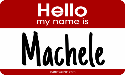 Hello my name is Machele png download
