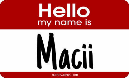 Hello my name is Macii png download