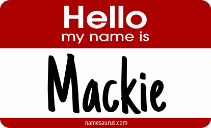 Hello my name is Mackie png download