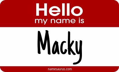 Hello my name is Macky png download