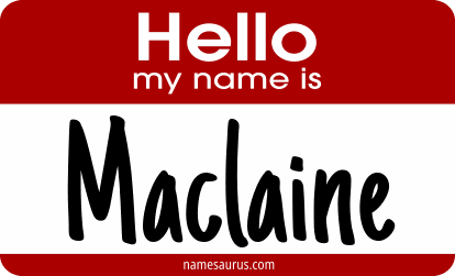 Hello my name is Maclaine png download