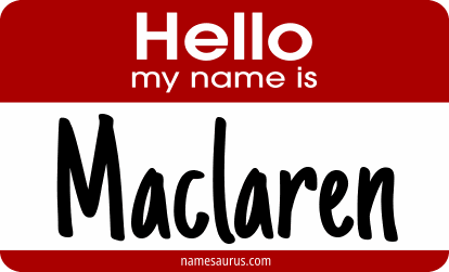 Hello my name is Maclaren png download