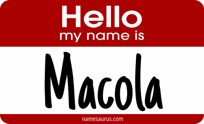 Hello my name is Macola png download