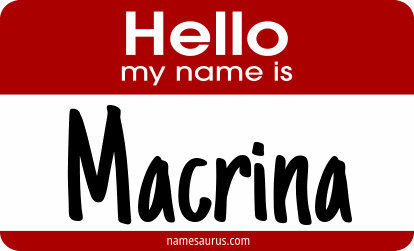 Hello my name is Macrina png download