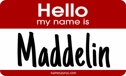 Hello my name is Maddelin png download