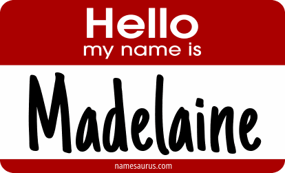 Hello my name is Madelaine png download