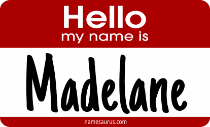 Hello my name is Madelane png download