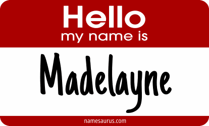 Hello my name is Madelayne png download